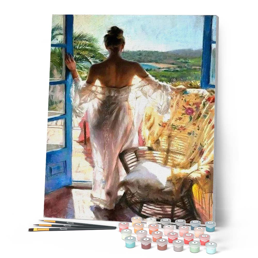 Paint by Numbers - Woman at Her Window