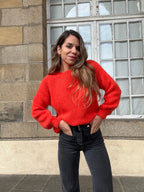 Pull Anna rouge orangé