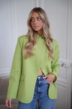 Manon Asymmetrical Blazer - Green