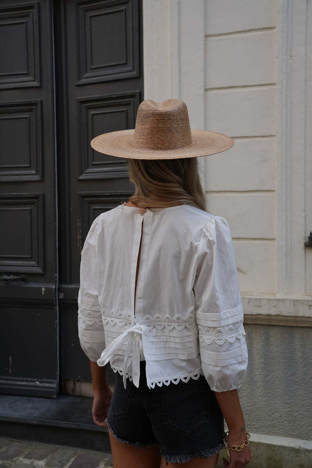 Cathy Embroidered Blouse - White