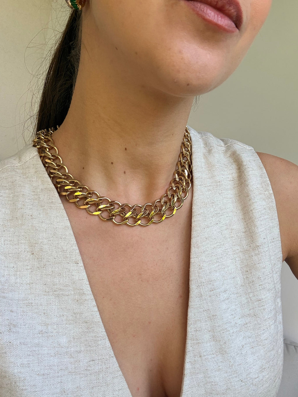 Collar Napier Vintage - Malla Doble Dorada