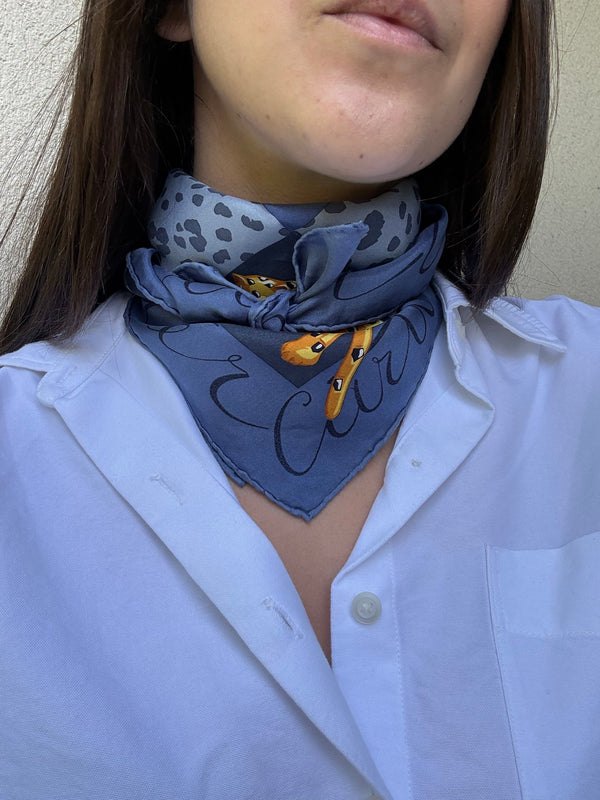 Cartier Scarf – Blue Model and Panthers