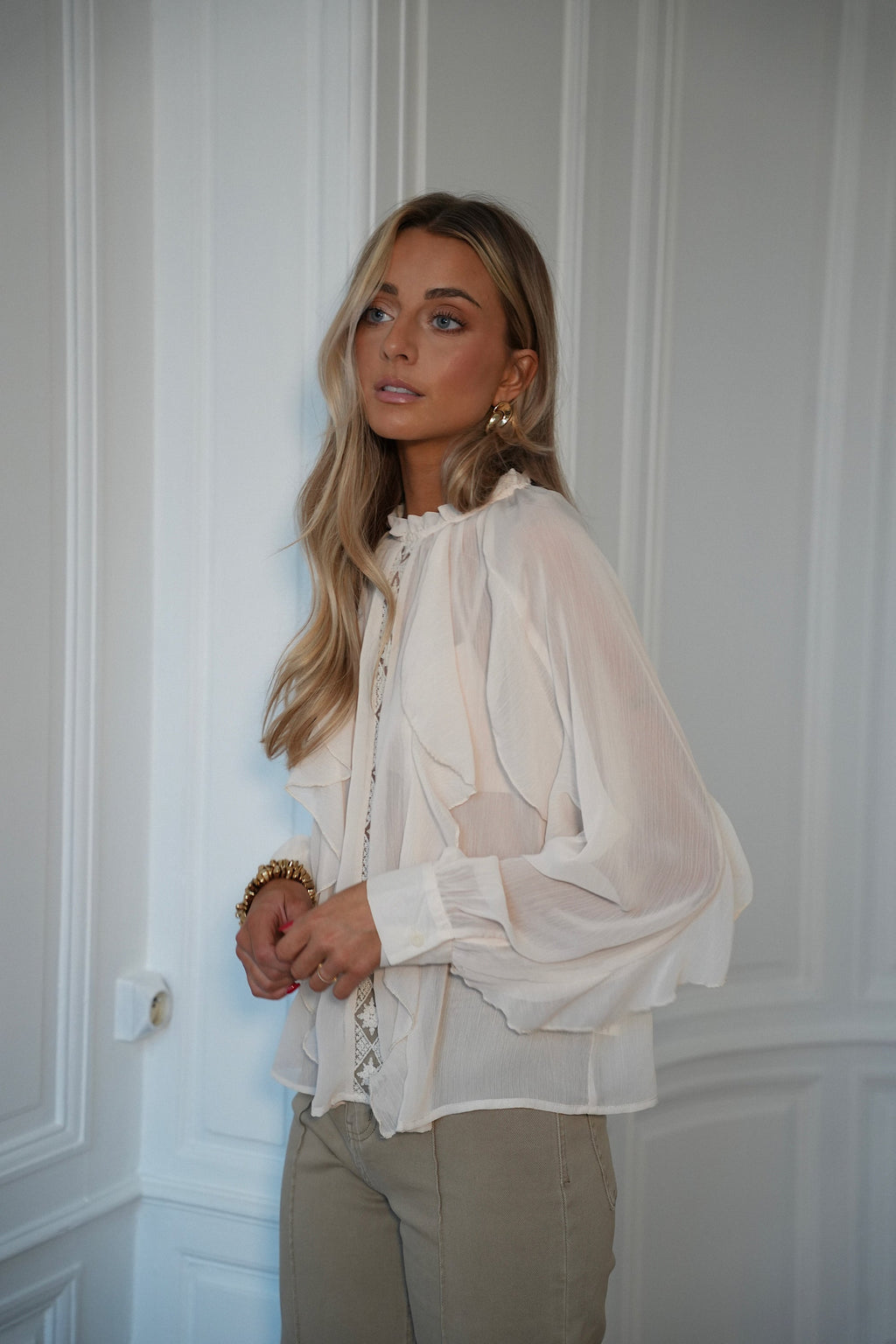 Talina Fluid Blouse - Cream
