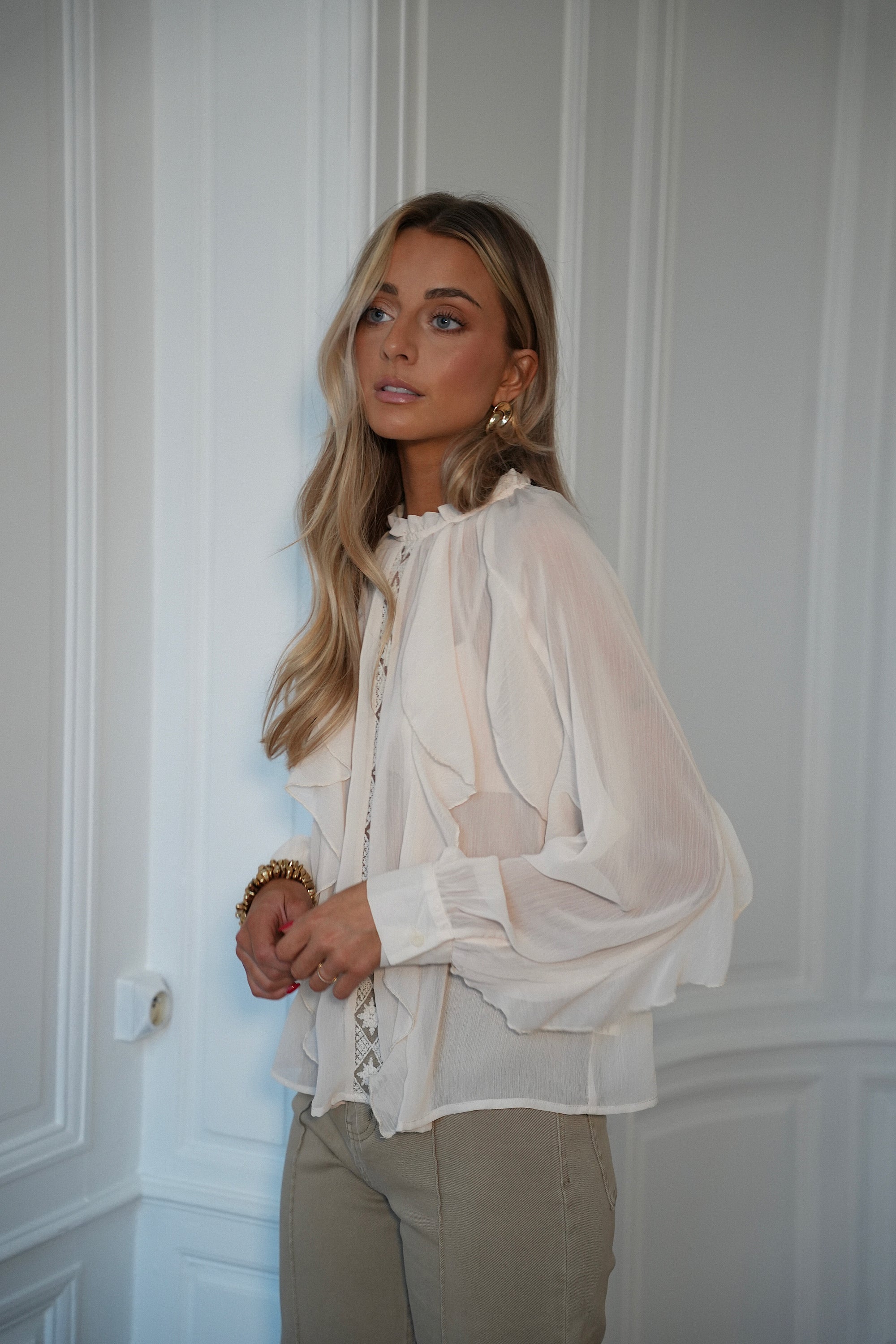 Talina Fluid Blouse - Cream