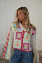 Gilet En Crochet Oliane - Coloré