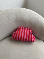 Lima Red / Fuschia Striped Clutch