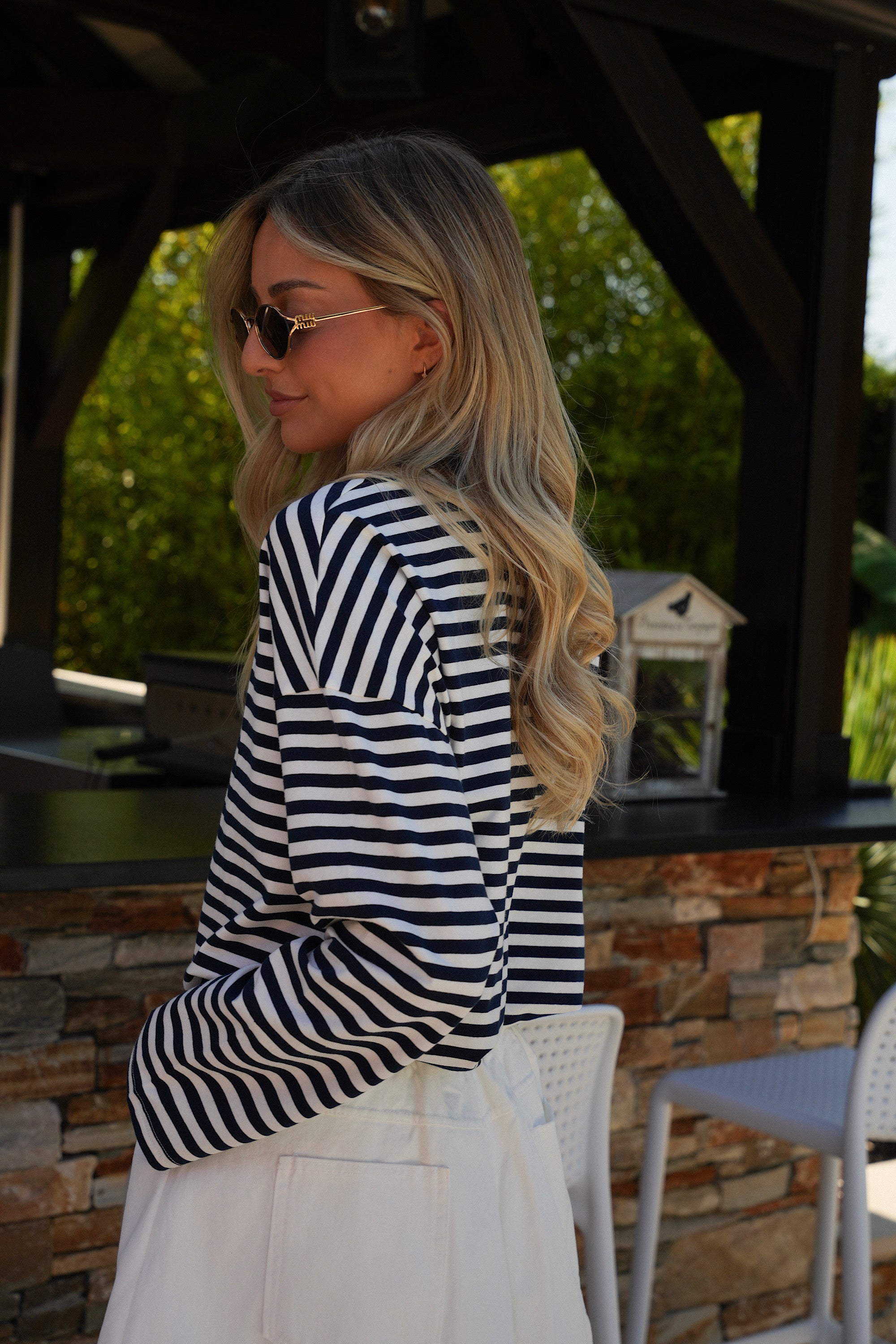 Tylen Long Sleeve T-Shirt - Navy
