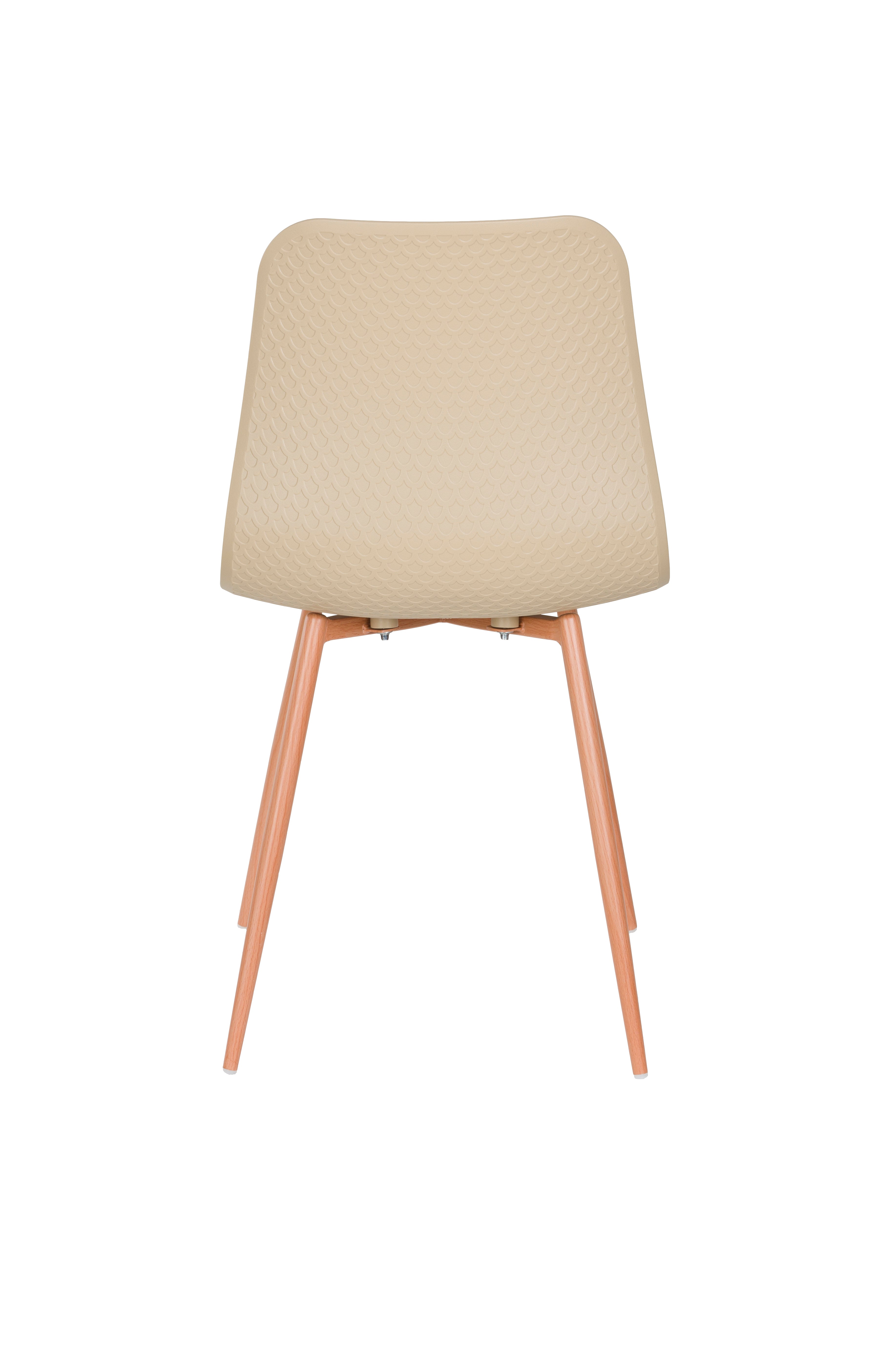 Leon - Set of 2 Dining Room Chairs - Steel - Beige