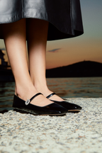 Catena Notte Black & Glam Flat Ballerina