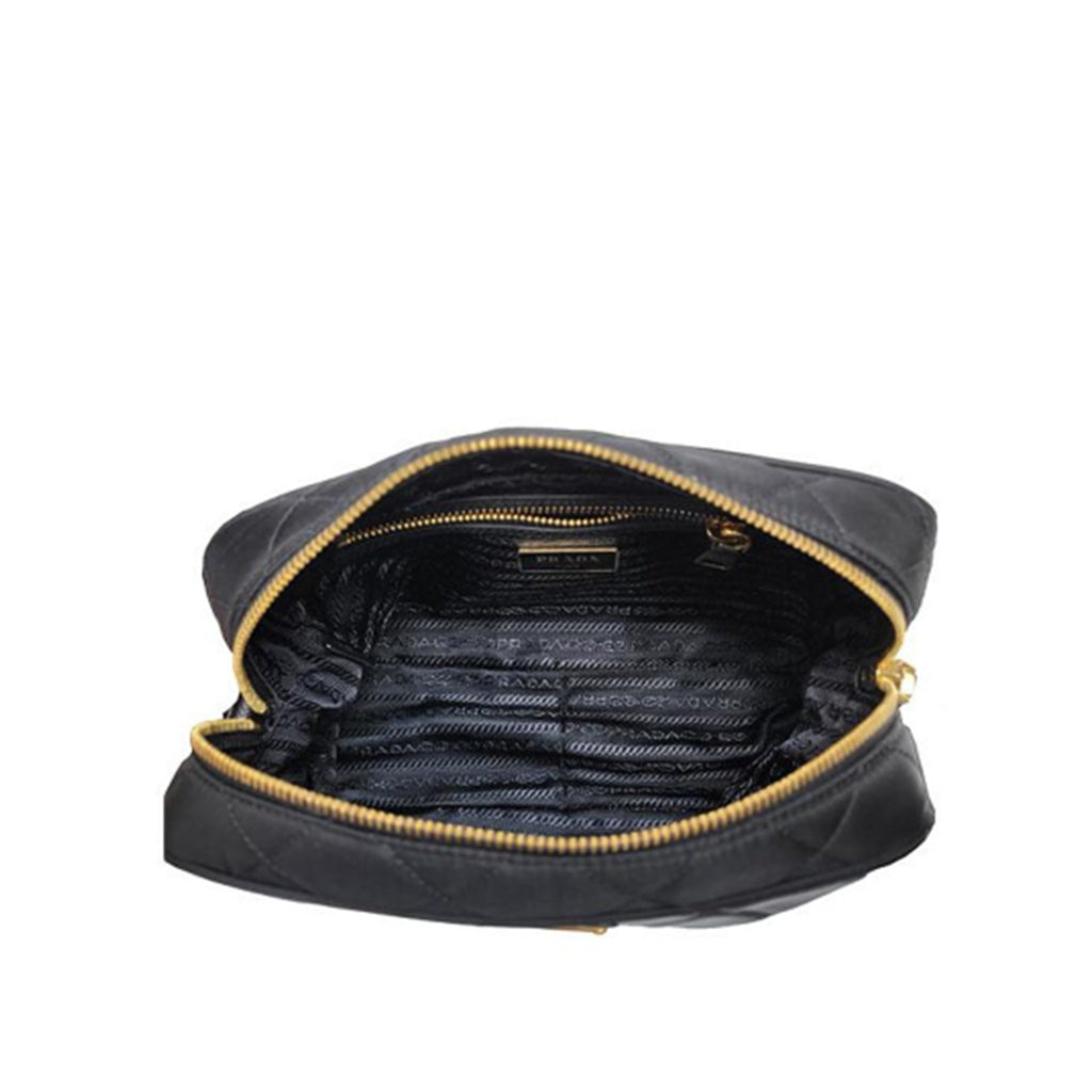 Prada - Sac Caméra Quilted Nylon - Femme - Black