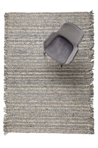 Frills - Rectangular Rug - Wool - Grey/Blue