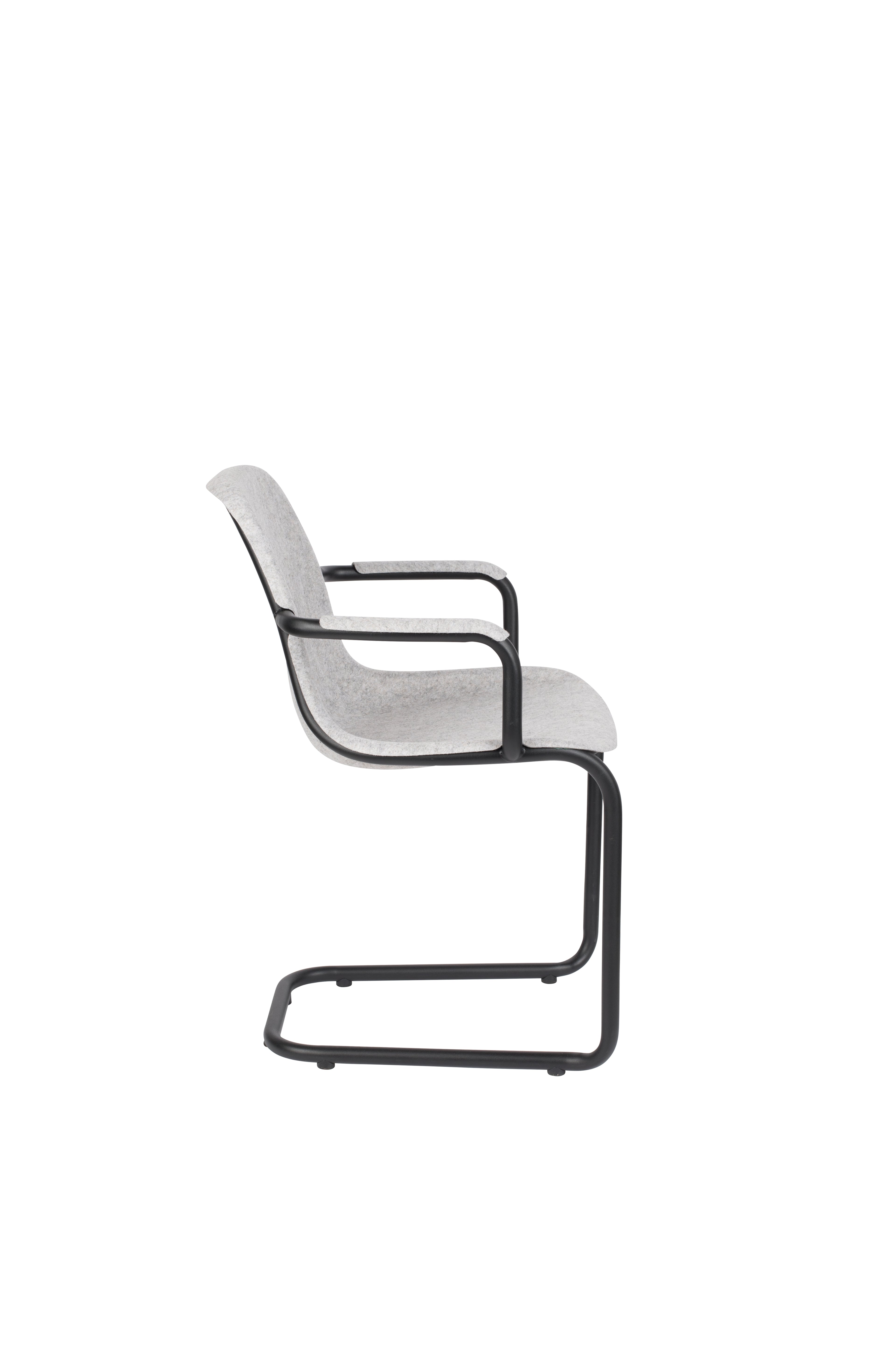 Thirsty - Juego de 2 Sillones de Comedor - Plástico Reciclado - Gris Ceniza