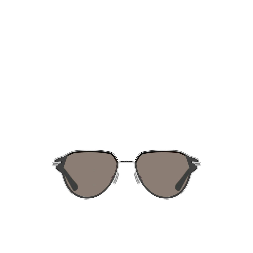 Bottega Veneta - Lunettes De Soleil Glaze Aviator - Femme - Silver
