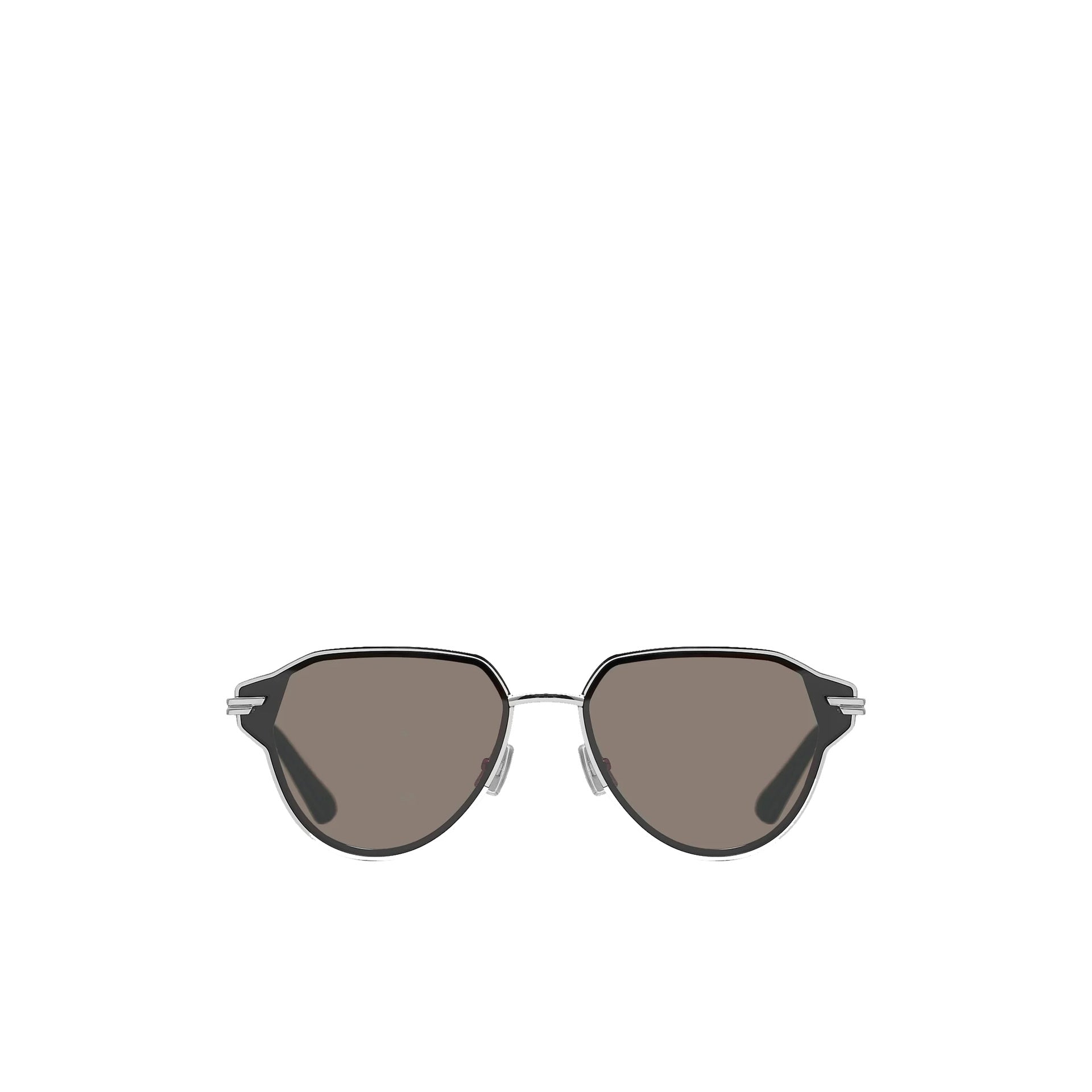 Bottega Veneta - Lunettes De Soleil Glaze Aviator - Femme - Silver