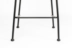 Benson 64,5 cm - Juego de 2 taburetes de bar y mostrador - Tela - Azul oscuro