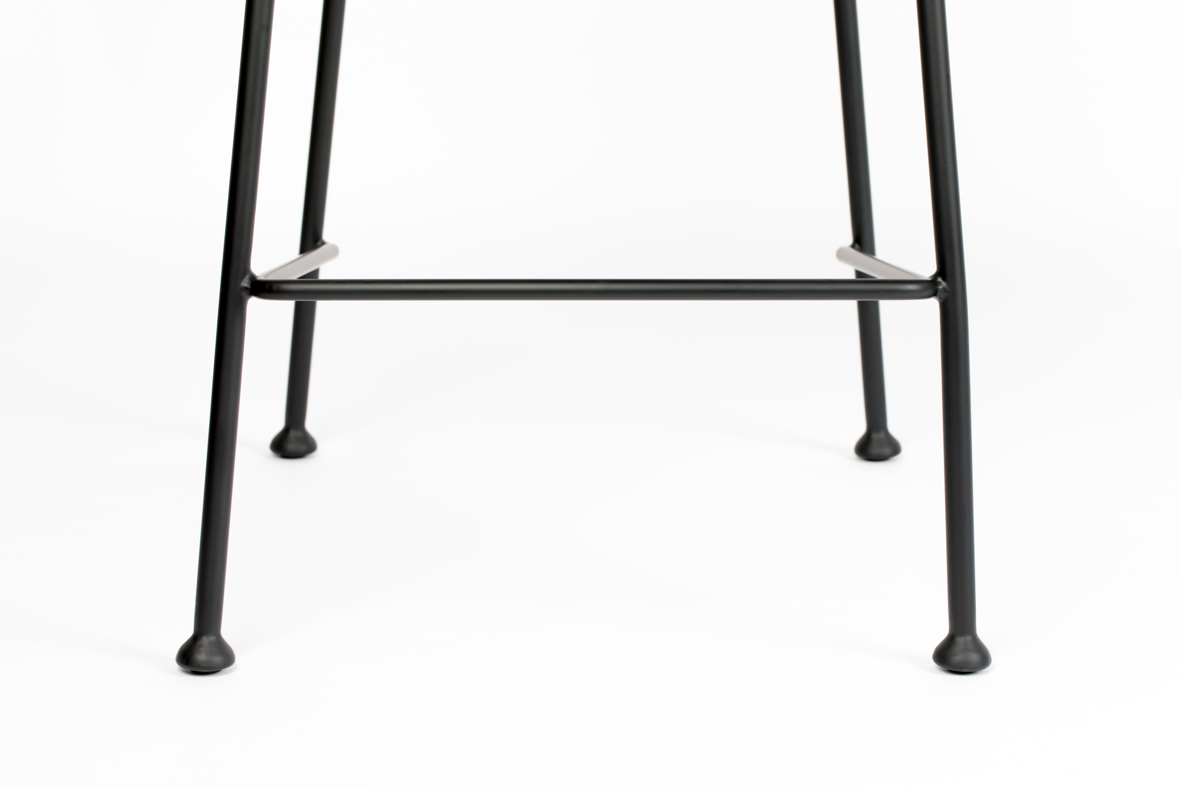 Benson 64,5 cm - Juego de 2 taburetes de bar y mostrador - Tela - Azul oscuro