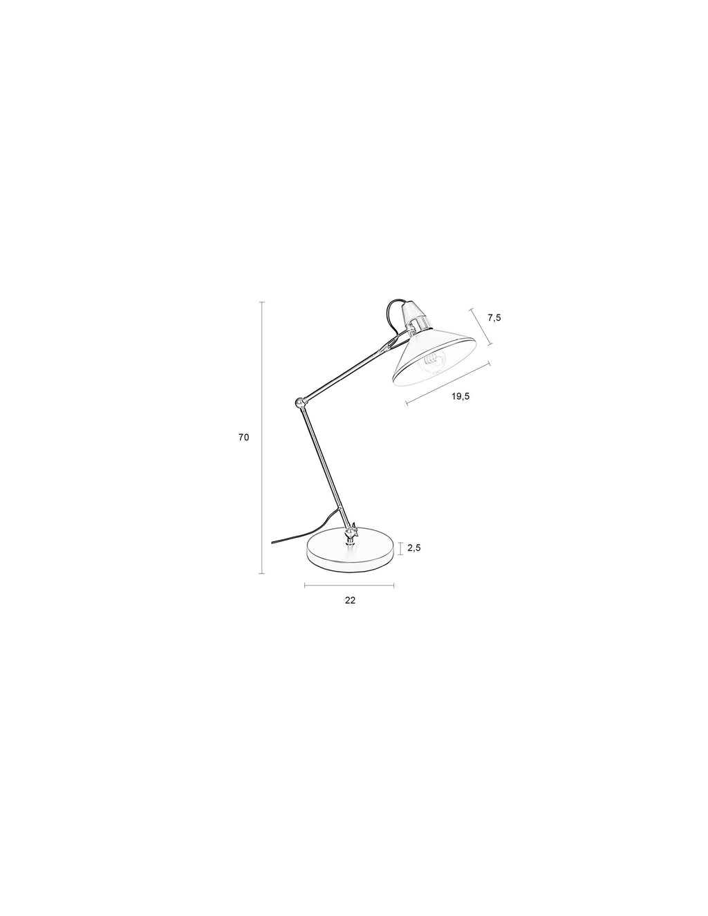 Jona - Desk Lamp - Steel - Black