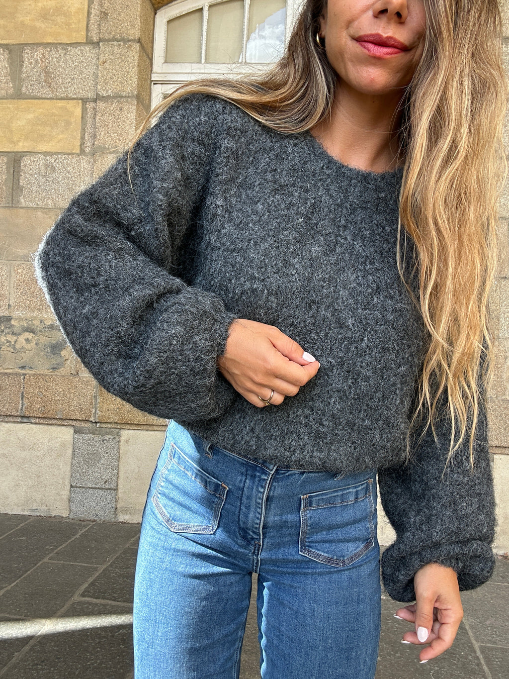 Pull en laine gris Henri