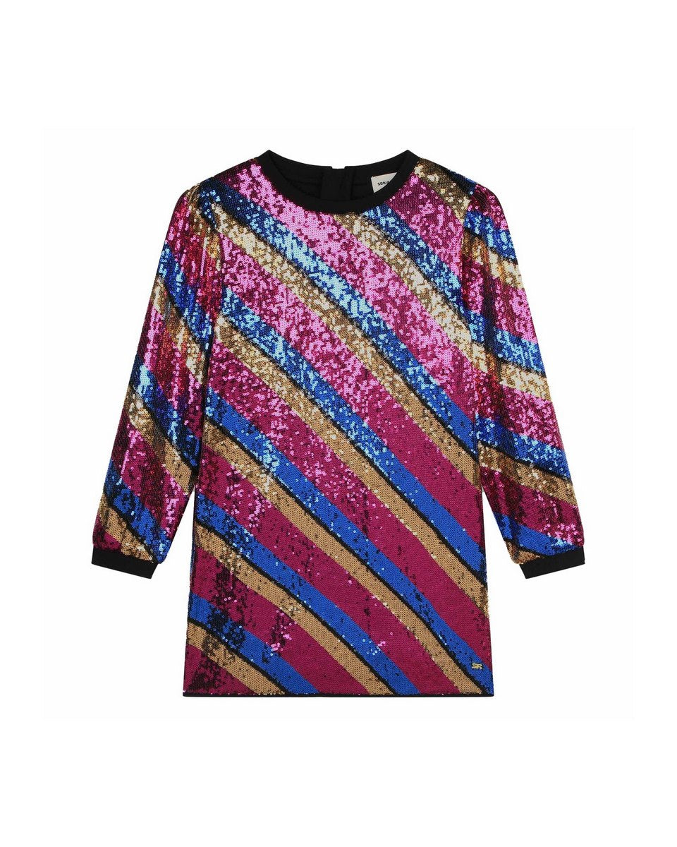 Vestido de Manga Larga - Multicolor - Niña - Sonia Rykiel
