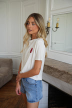 T-Shirt Sequins Charli - Blanc