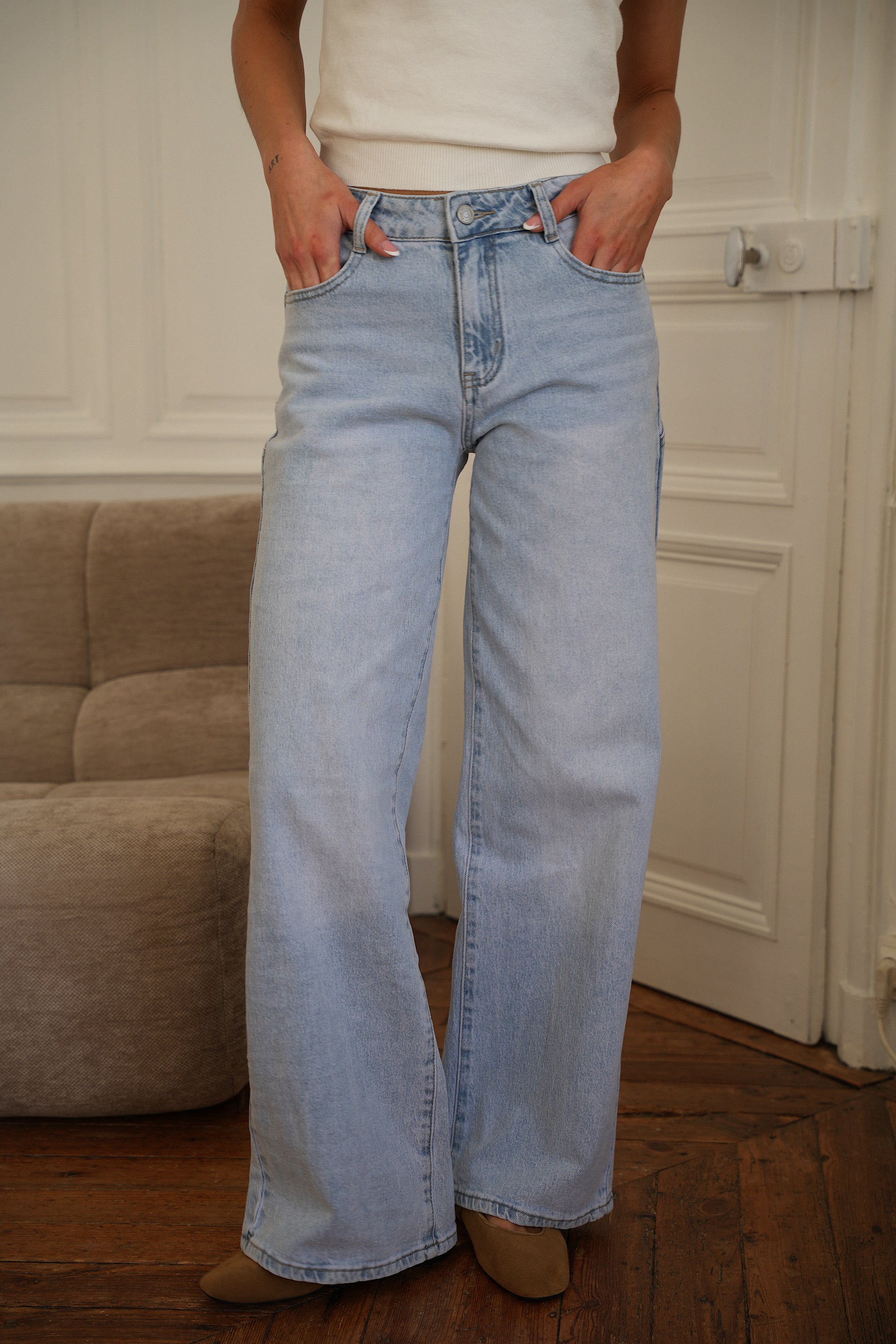Diego Star Jeans - Blue/White