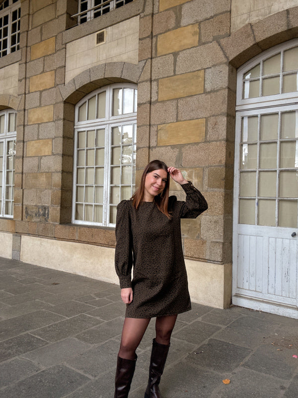 Victoire Leopard Dress