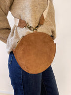 Sac Bandoulière En Daim Beige Macarena