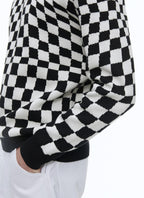 Fursac - Pull À Carreaux En Coton Et Cachemire - Noir - Homme