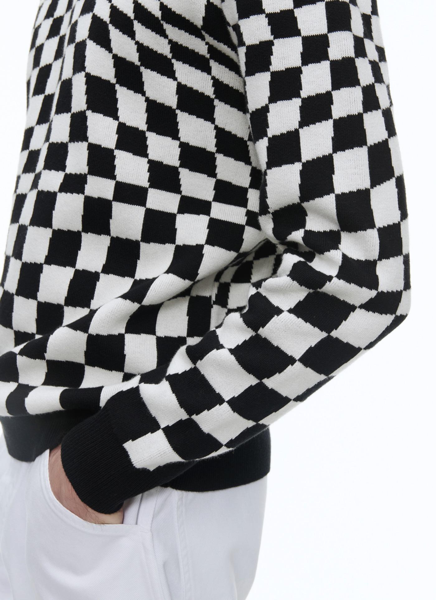 Fursac - Pull À Carreaux En Coton Et Cachemire - Noir - Homme