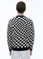 Fursac - Pull À Carreaux En Coton Et Cachemire - Noir - Homme