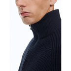 Fursac - Ribbed Trucker Jumper Navy - Navy