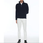 Fursac - Ribbed Trucker Jumper Navy - Navy