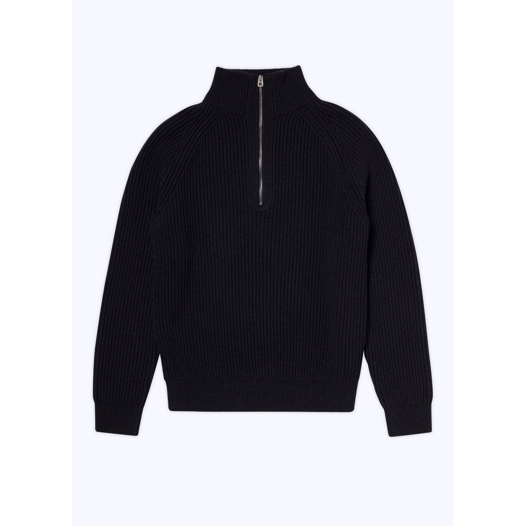 Fursac - Ribbed Trucker Jumper Navy - Navy