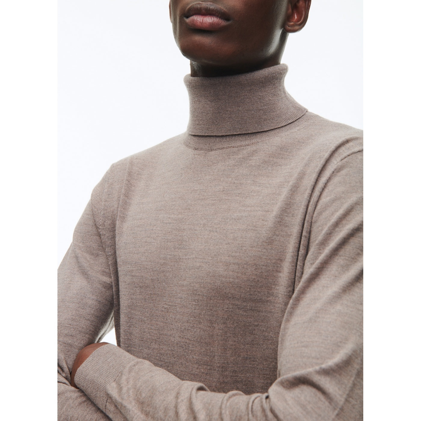 Fursac - Jersey Cuello Vuelto Merino Taupe 16Gg - Taupe