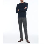 Round Neck Cashmere Sweater - Blue