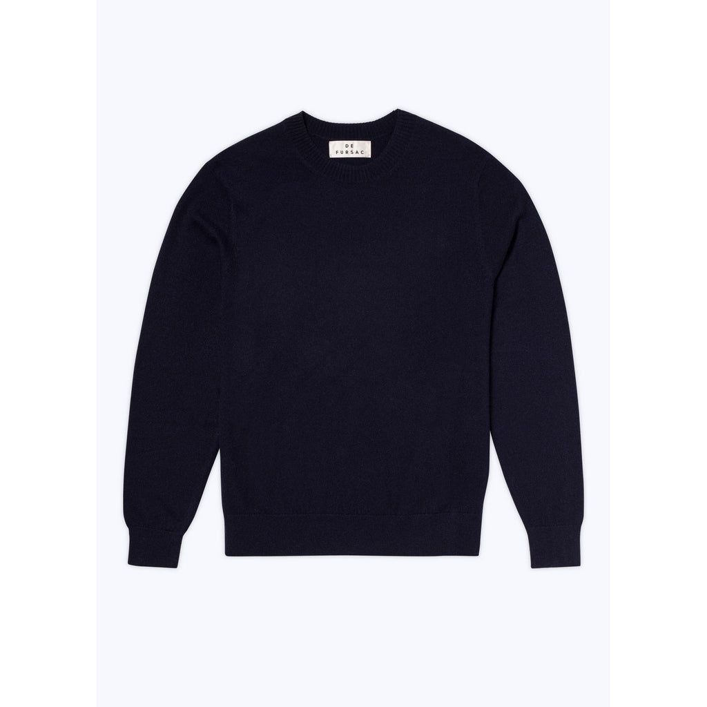 Round Neck Cashmere Sweater - Blue