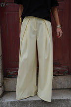 Chelsea Wide Leg Pants - Yellow