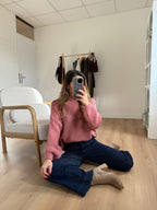 Hortense Round-Neck Knitted Sweater Old Pink