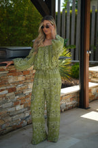 Blouse Imprimée Nita - Verte
