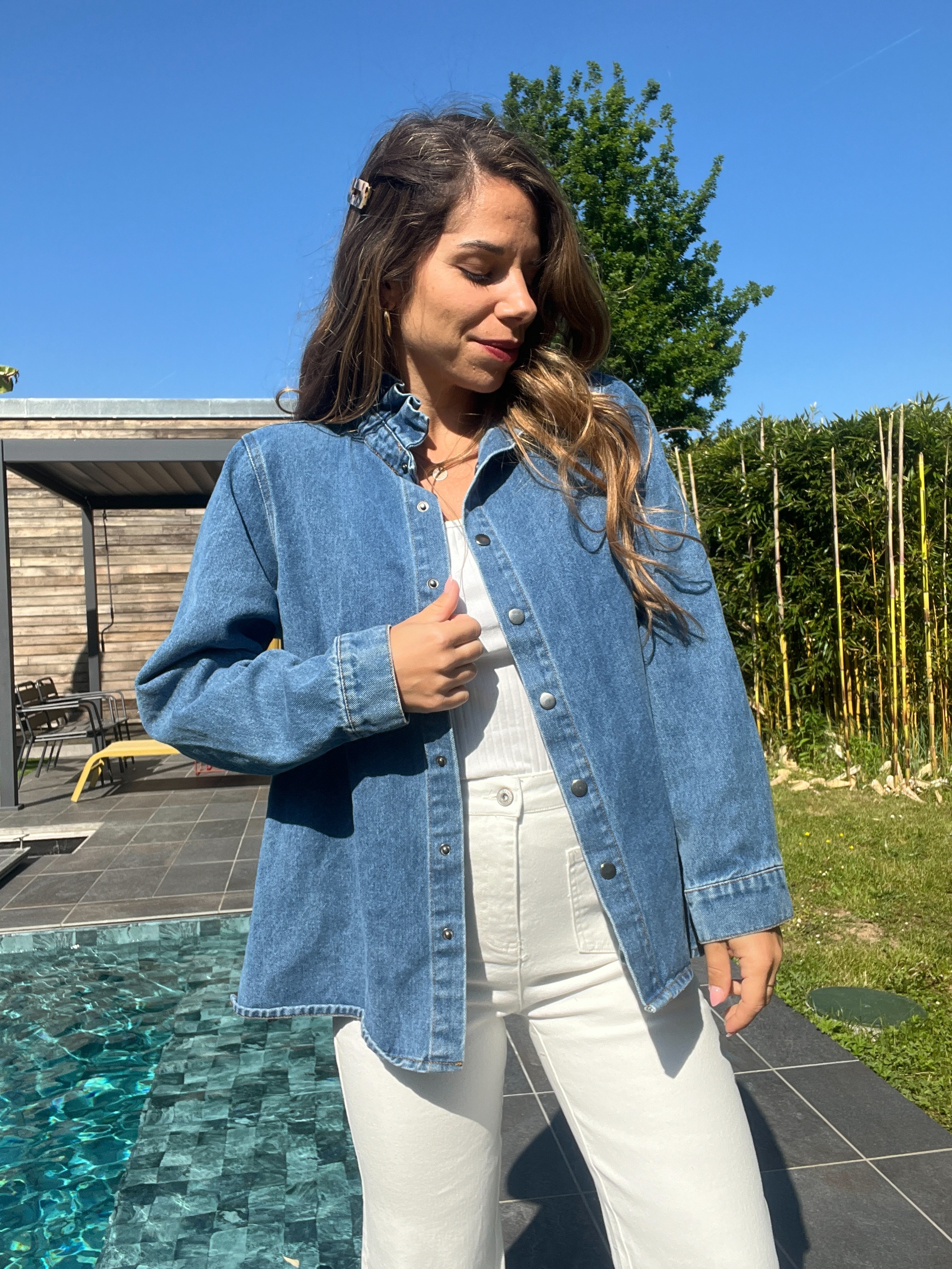 Chaqueta vaquera celeste