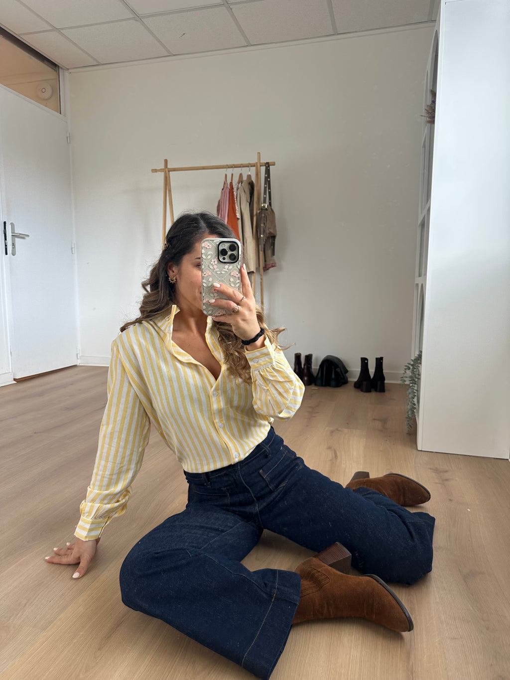 Colette Yellow Striped Blouse