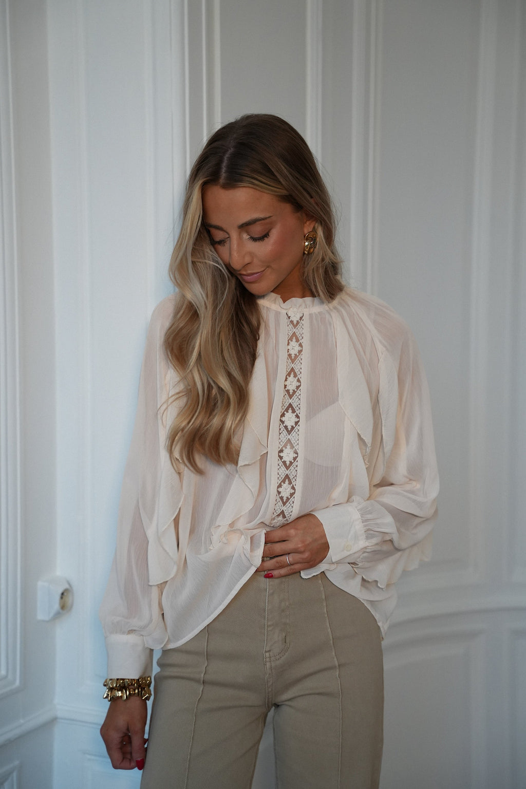 Talina Fluid Blouse - Cream