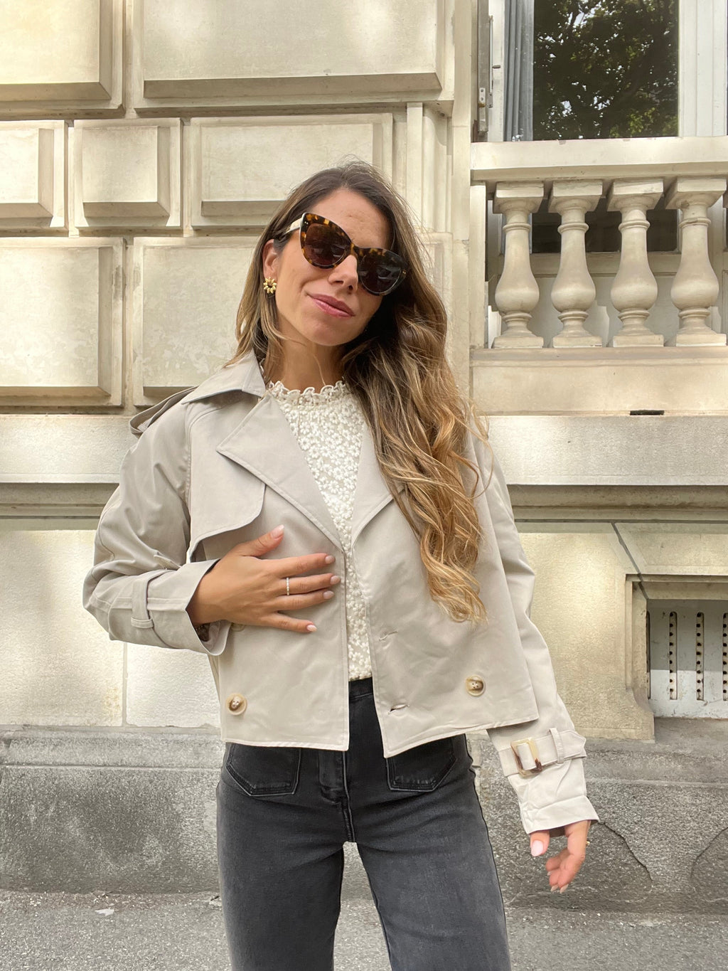 Gabardina corta Camille