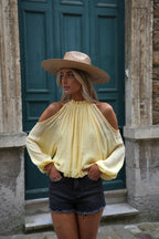 Blouse Ajourée Karole - Jaune