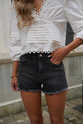 Irina Denim Shorts - Black