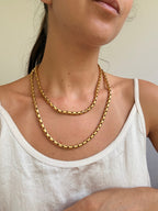 Collar Largo Biche De Bere Vintage - Collar Malla Dorada