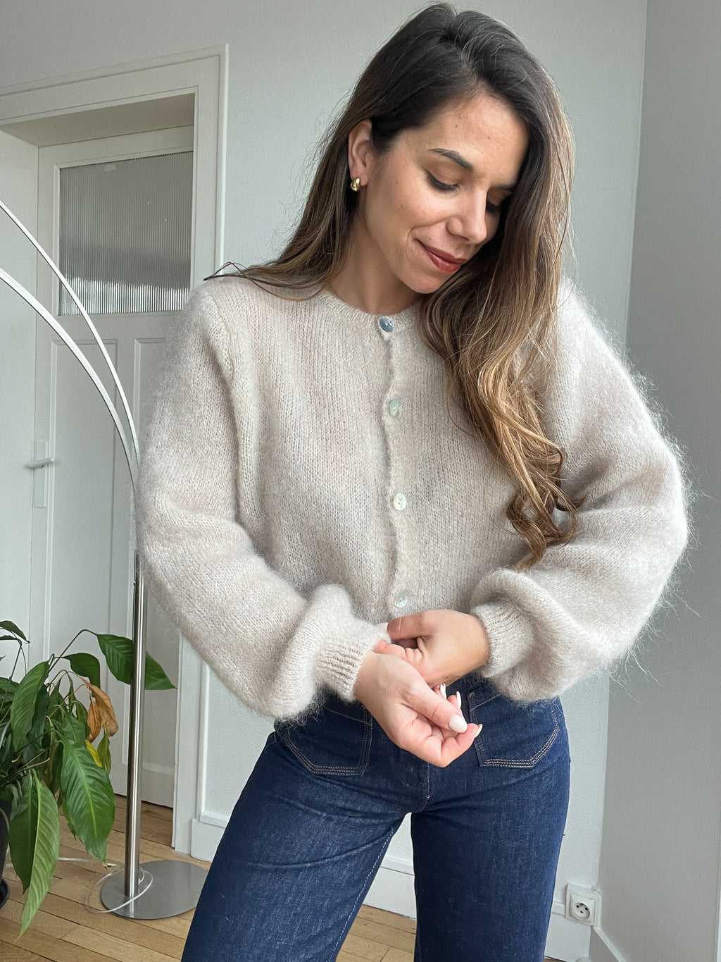 Maille en laine Bianca taupe