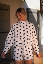 Luna Polka Dot Jacket - White