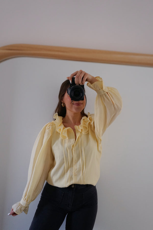 Blusa marrón amarillo pálido