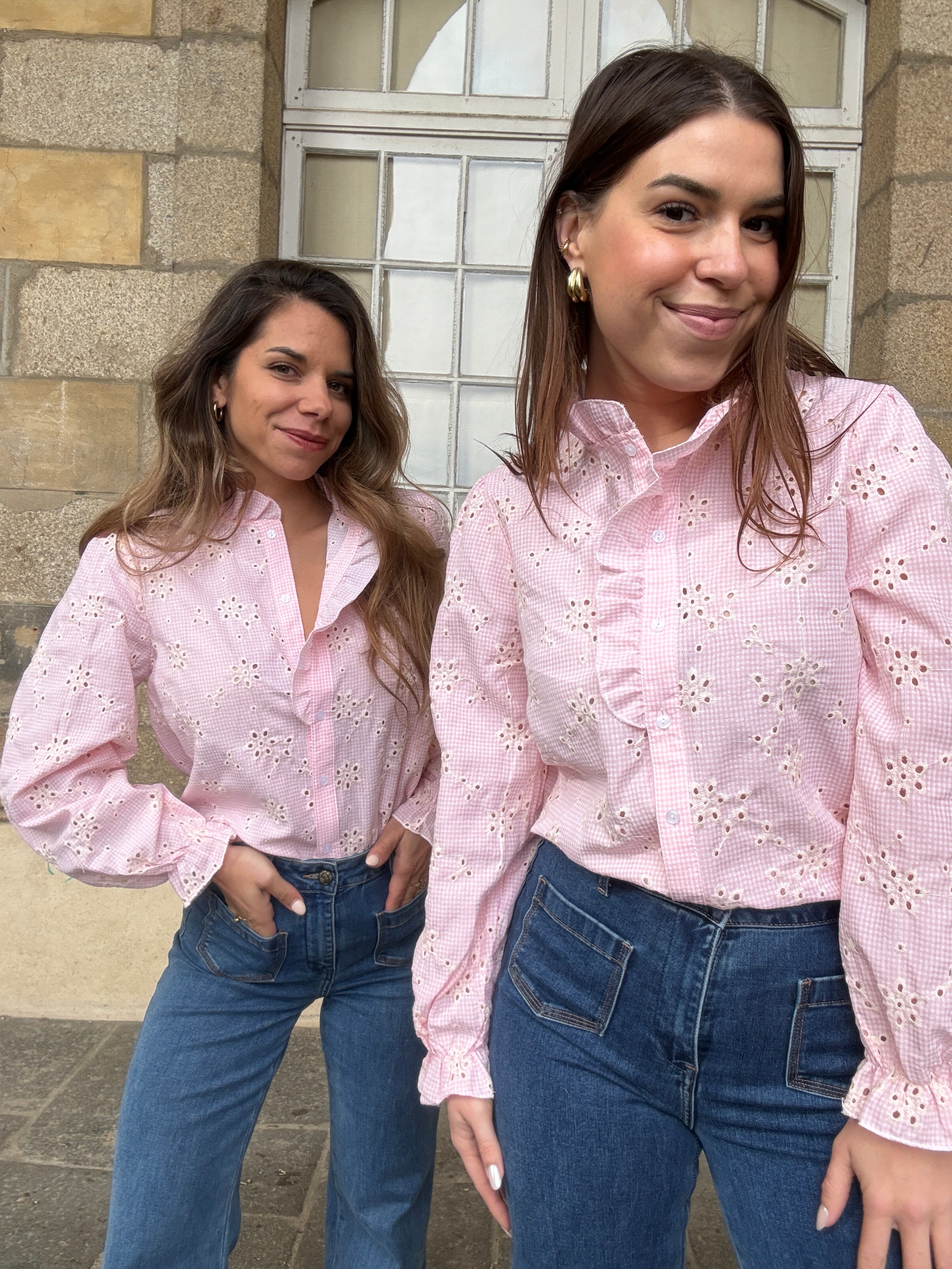Embroidered Blouse Baby Pink Apolline